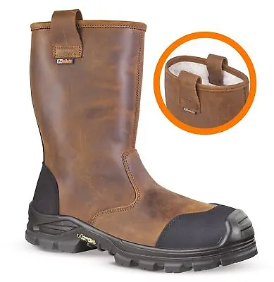 Jallatte Jalbox JJE19 Vibram Brown Safety Work Fleece Mens Rigger S3 Toecap • £85.99