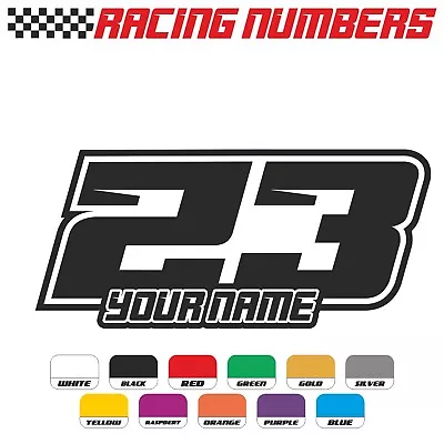 Custom Race Numbers  Stickers Decals Vinyl Racing Dirt Bike MX Motocross X3 • £5.28