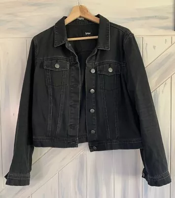 🌻 Sportsgirl Black Denim Jacket- Size 12 • $39