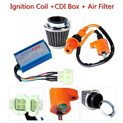 Racing Ignition Coil+CDI+Air Filter Kit Fit For GY6 50-150cc Scooter ATV Go Kart • $27.11