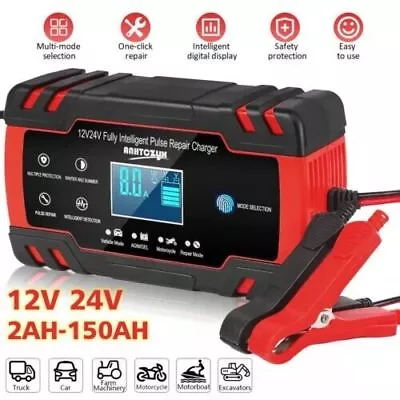 12V 24V Fully-Automatic Smart Car Battery Charger Maintainer Trickle Charger US • $21.49