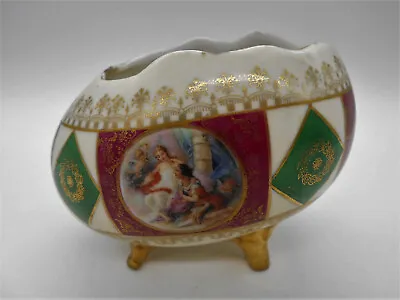 Cut / Empty Pocket   Egg   Gallant Scene In German Or Vienne Porcelain. • £41.09