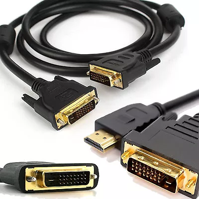 2m 3m 5m HDMI To DVI Cable AV DVI 24+1 Male 1080p For HDTV PS3 XBOX 360 TV LCD • $4.74