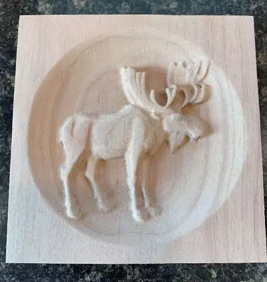 Moose Engraving Trim Wood Corner Trim Block Door Trim Block Window Trim • $10.50