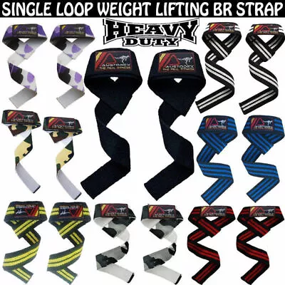 Austodex Weight Lifting Single Loop Gym Training Gloves Wrist Support Bar Straps • $7.99