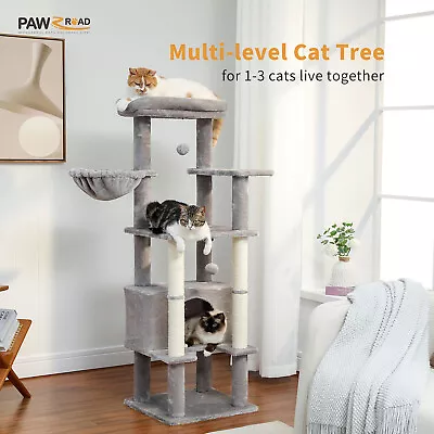 PAWZ Road Cat Tree Tower Scratching Post Scratcher Condo House Cat Bed Toy 140cm • $69.99