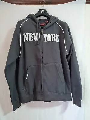 Thread N Threads Mens New York University Hoodie Grey  Size Xl Full Zip • £24.99