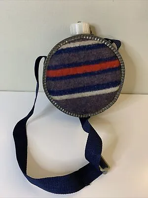 2QT Wool Covered Metal Canteen Vintage Western Wool • $14.88