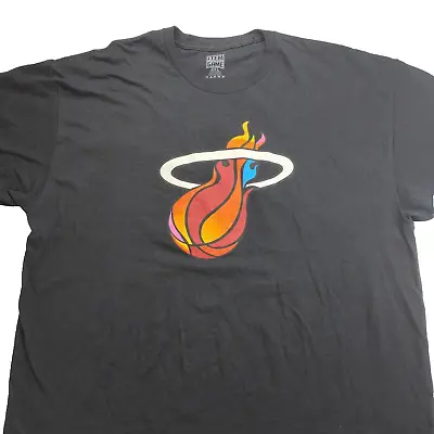 Miami Heat Shirt Men's Size XXL Black Item Of The Game Basketball NBA Logo VGC • £13.36