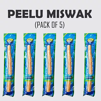 Organic 8  Peelu Miswak (Pack Of 5) • £4.25