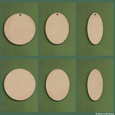 Wooden MDF Circle And Oval Blanks 3mm MDF For Crafts Signs And Plaques • £3.51