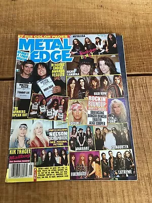 Metal Edge Magazine May 1992 Motley Crue Centerfold Izzy Warrant Firehouse • $9.99