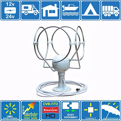 £38.88 • Buy Korona Ls Motorhome Boat Truck Digital Omnidirectional Hd Tv Fm Aerial Antenna