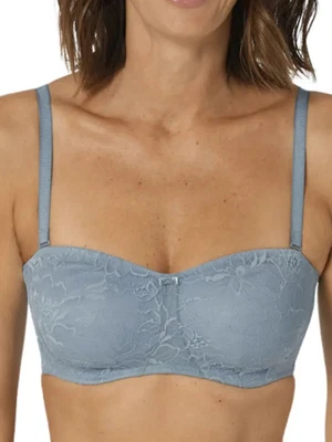 £18.95 • Buy Triumph Amourette Charm Bra Underwired Padded Lace Bras Faded Denim Lingerie