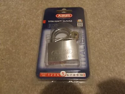 ABUS PADLOCK TITALIUM BODY - 54TI/50mm - NEW SEALED • £10.99