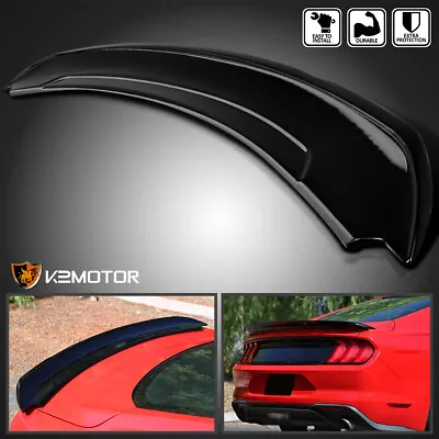 Fits 2015-2022 Ford Mustang Track Pack Style Painted Black Trunk Spoiler Wing • $79.38