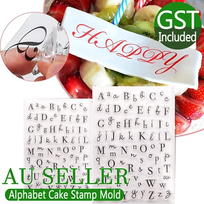 $5.39 • Buy Fondant Cake Alphabet Letter Cookies Biscuit Stamp Embosser Mold Cutter Decor AU