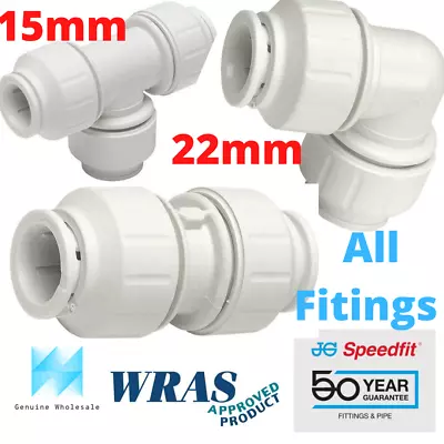 £7.99 • Buy JG Speedfit Push Fit Compression Plumbing Various Fittings 15mm 22mm JOHN GUEST