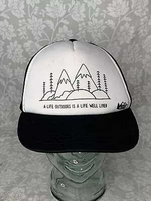 REI Co-op Trucker Mesh Snapback Hat.  A Life Outdoors Is A Life Well Lived  (E3) • $4.99