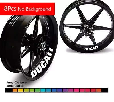 DUCATI Motorcycle Wheel Decals Rim Decal Stickers Panigale Monster Diavel Hyper • $16.16
