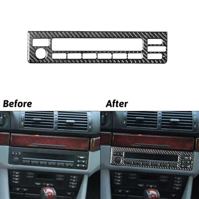 Center Console Radio Control Cover Carbon Fiber Sticker For BMW M5 E39 1998-2003 • $12.90