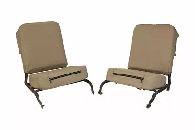 2 Seats Covers/foam Jeep Willys W/ Cargo Pockets CJ2A Cj3A CJ3B M38 And M38A1 • $248