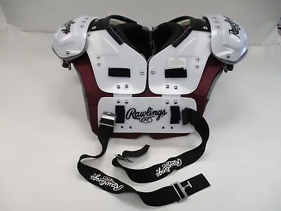 Rawlings Titan Pro Football Shoulder Pads Large 18  - 19  White  Ttnqb-90 • $99.95