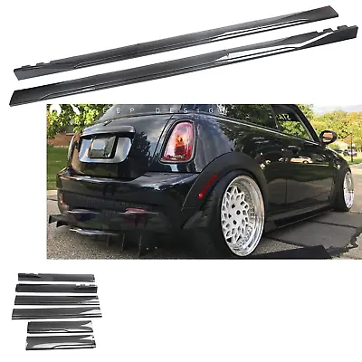 Carbon Fiber Side Skirt Rocker Panel Fit FFit For Mini Cooper S R53 R56 G+ • $79.99