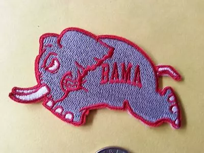 Alabama Crimson Tide Vintage Embroidered Iron On Patch Running Elephant Bama A1 • $6.69