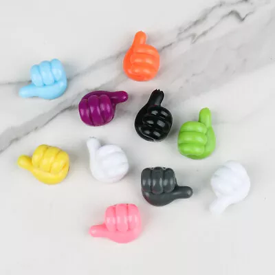 £3.95 • Buy 10X Storage Holder Wall Hooks Creative Thumbs Up Shape Punch-Free Self Adhesive
