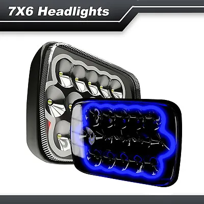 $45.99 • Buy 2PCS 7x6 5x7 LED Headlight Hi-Lo DRL Beam Sealed Lamp For Nissan Pickup Hardbody