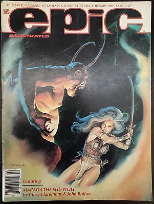 EPIC ILLUSTRATED MARVEL MAGAZINE February 1982 MIRADA The SHE-WOLF JOHN BOLTON • $10.50