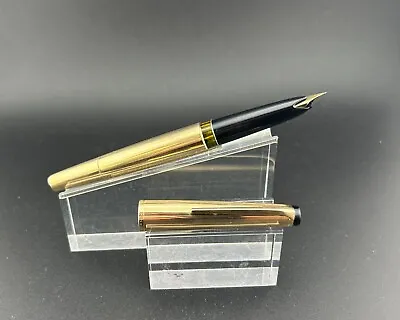 Montblanc Meisterstück No. 82 Rolled Gold Fountain Pen 18K Gold EF Nib Serviced • $335