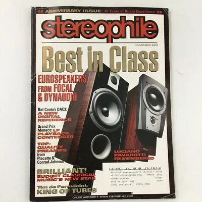 $14.95 • Buy Stereophile Magazine November 2007 Operatic Tenor Luciano Pavarotti Remembered