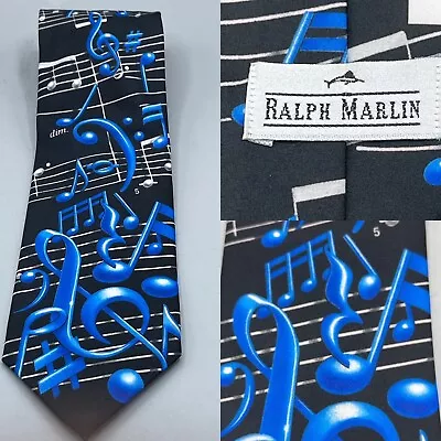 Ralph Marlin & Co 1994 Musical Notes Novelty Tie Band Music Teacher  • $10