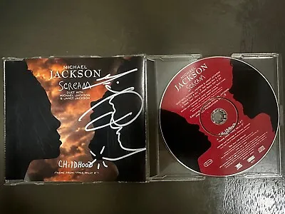 Michael Jackson Autographed Scream Single Cd.  Signed. Genuine • $99