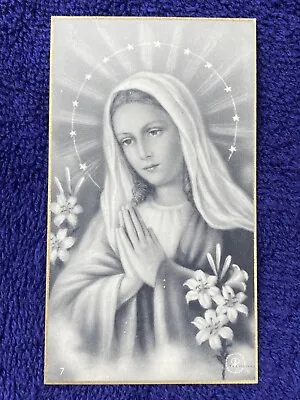 $3 • Buy Vintage Catholic Holy Prayer/ Funeral Remembrance Card Of Immaculate Mary