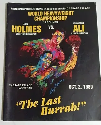 Muhammed Ali Vs Larry Holmes 1980 Original Boxing Programme The Last Hurrah  • £129.97