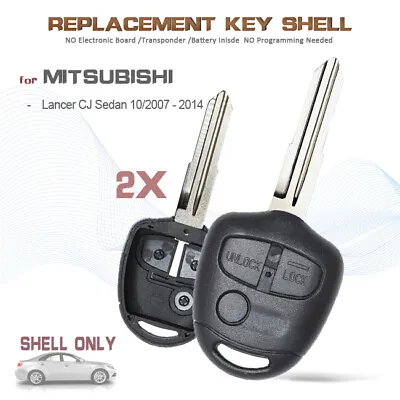 $14.90 • Buy 2* Fits Mitsubishi Lancer CJ Sedan 2007 2008 2009 2011 2012 2013 2014 Key Shell