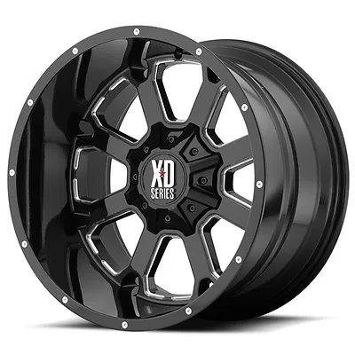 20 Inch Black Wheels Rims LIFTED Chevy 2500 3500 Dodge RAM 8 Lug Hummer H2 20x9 • $1536