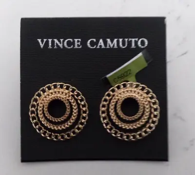 Jewelry Earrings Pierced Vince Camuto Gold Tone Lightweight New • $5.94