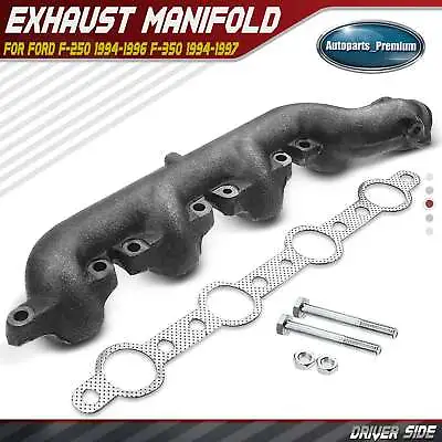 $67.99 • Buy Left Exhaust Manifold W/ Gasket For Ford F-250 1994-1996 F-350 1994-1997 V8 7.3L