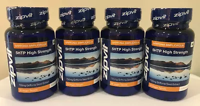 4 X Zipvit 5HTP High Strength Vegan Griffonia Seed Extract 750mg - 90 Tablets • £19.95