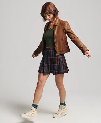 £114.99 • Buy Superdry Womens Cropped Leather Harrington Jacket