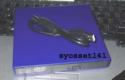 External USB Blue CD-R Burner DVD ROM Drive HP Mini 210 Laptop Desktop Computer • $45