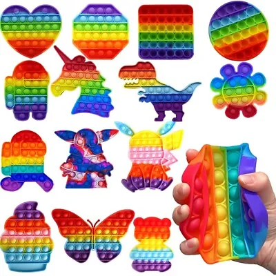 £2.99 • Buy  Push Pop It Up Fidget Toys Bubble Popper Special Stress Relief Toys Rainbow 🌟