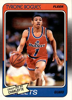 1988 Fleer Tyrone ‘Muggsy’ Bogues #13 Rookie Charlotte Hornets - Free Shipping • $7.50