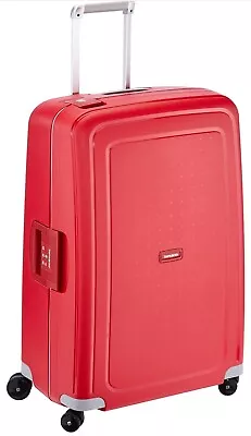 Samsonite S'Cure 4 Wheel Spinner Suitcase Large 75cm RED Brand New • £169