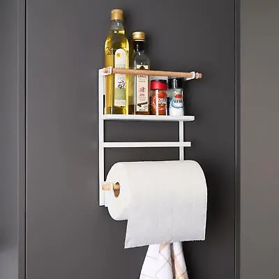 Kitchen Shelf Door Pantry Tidy Organiser Spice Jar Rack Stand Paper Towel Holder • £12.99