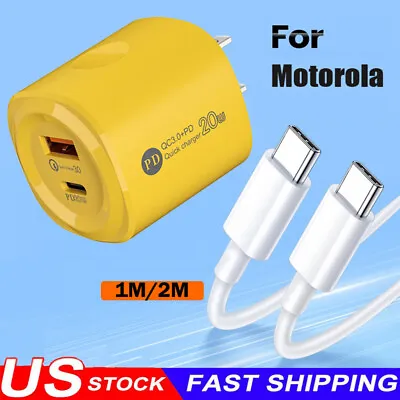 20W PD USB Wall Quick Phone Charger For Motorola Edge Moto Stylus 5G 2023 G Pure • $5.99